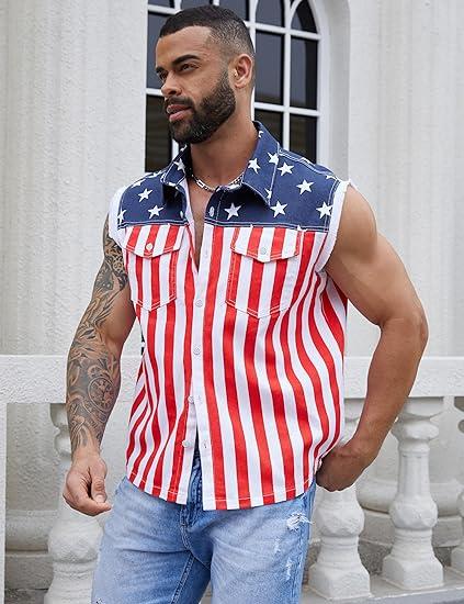 American Flag Denim Vest