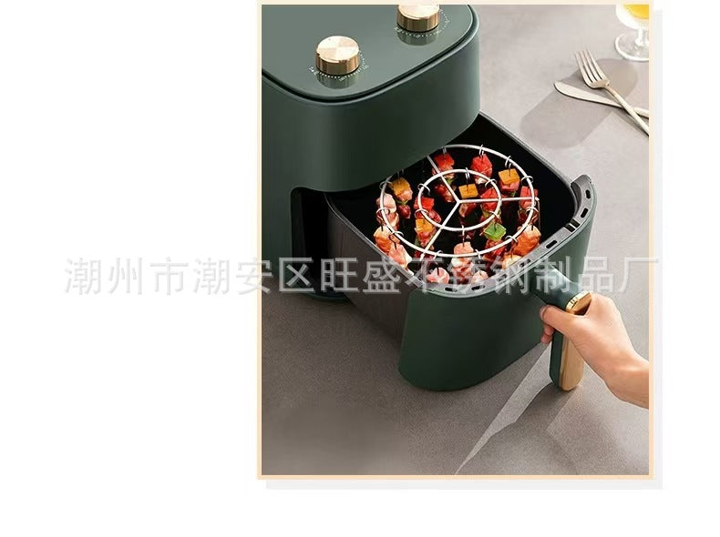 Air Fryer Barbecue Grill24Satay Stainless Steel Grill Rack Kebabs Stick Vertical Hanging Meat Skewers Oven Stick Hook
