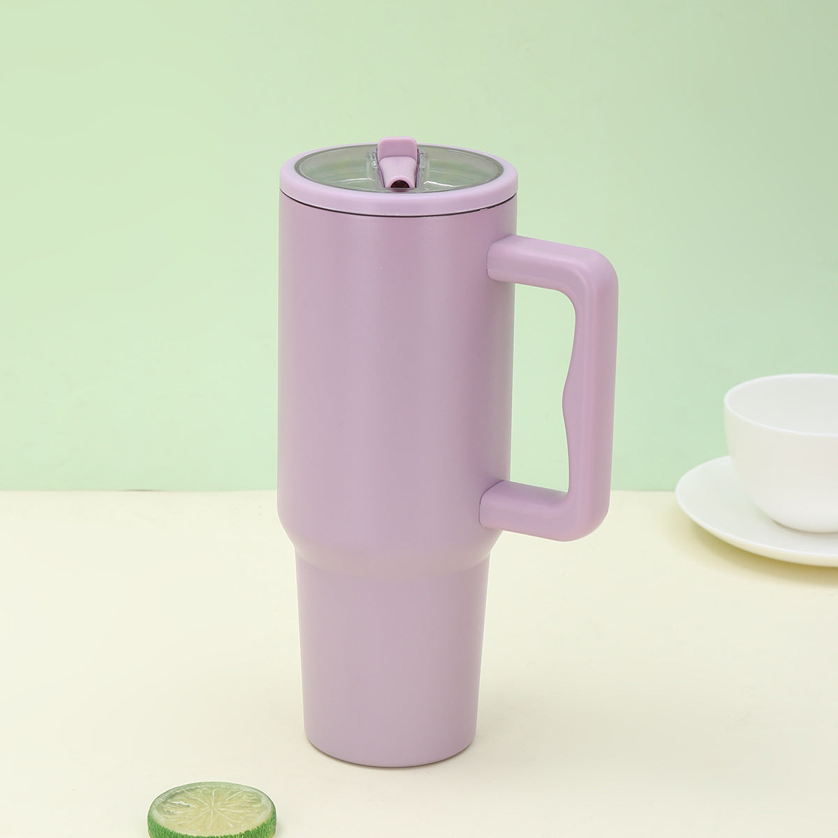 Car ice cup | Leak-Proof InsulatedTumbler with Flip Straw