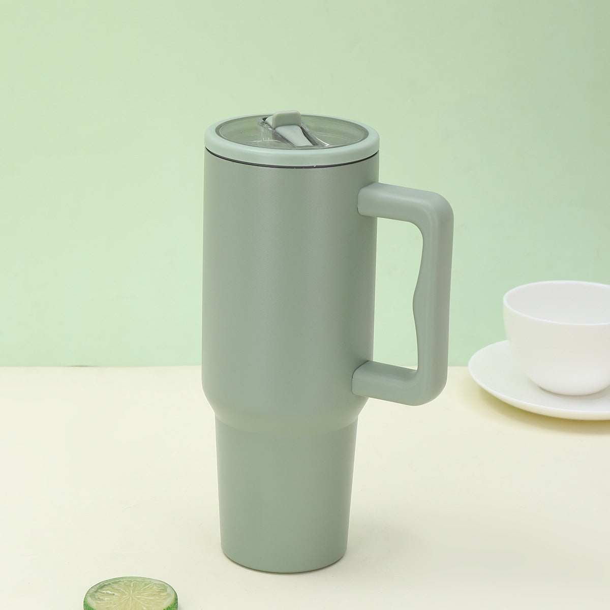 Car ice cup | Leak-Proof InsulatedTumbler with Flip Straw