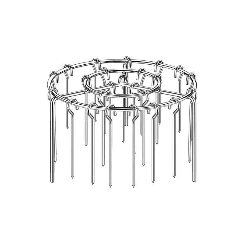 Air Fryer Barbecue Grill24Satay Stainless Steel Grill Rack Kebabs Stick Vertical Hanging Meat Skewers Oven Stick Hook